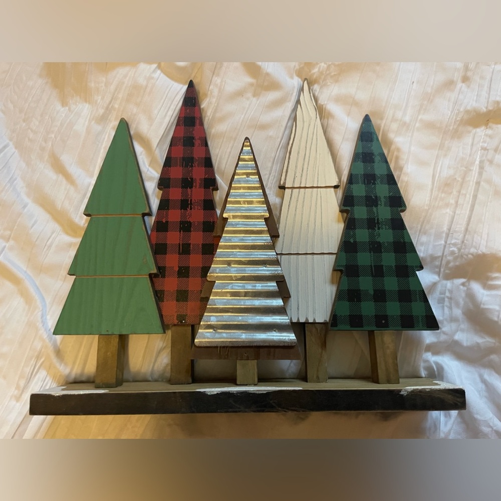 Christmas Tree Table Decor Rustic